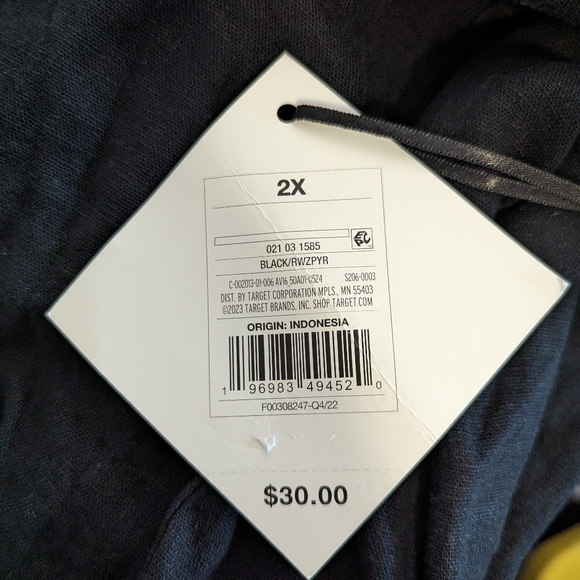 Women's Ava & Viv Halter Neck A-Line Dress Black - Picture 7 of 9